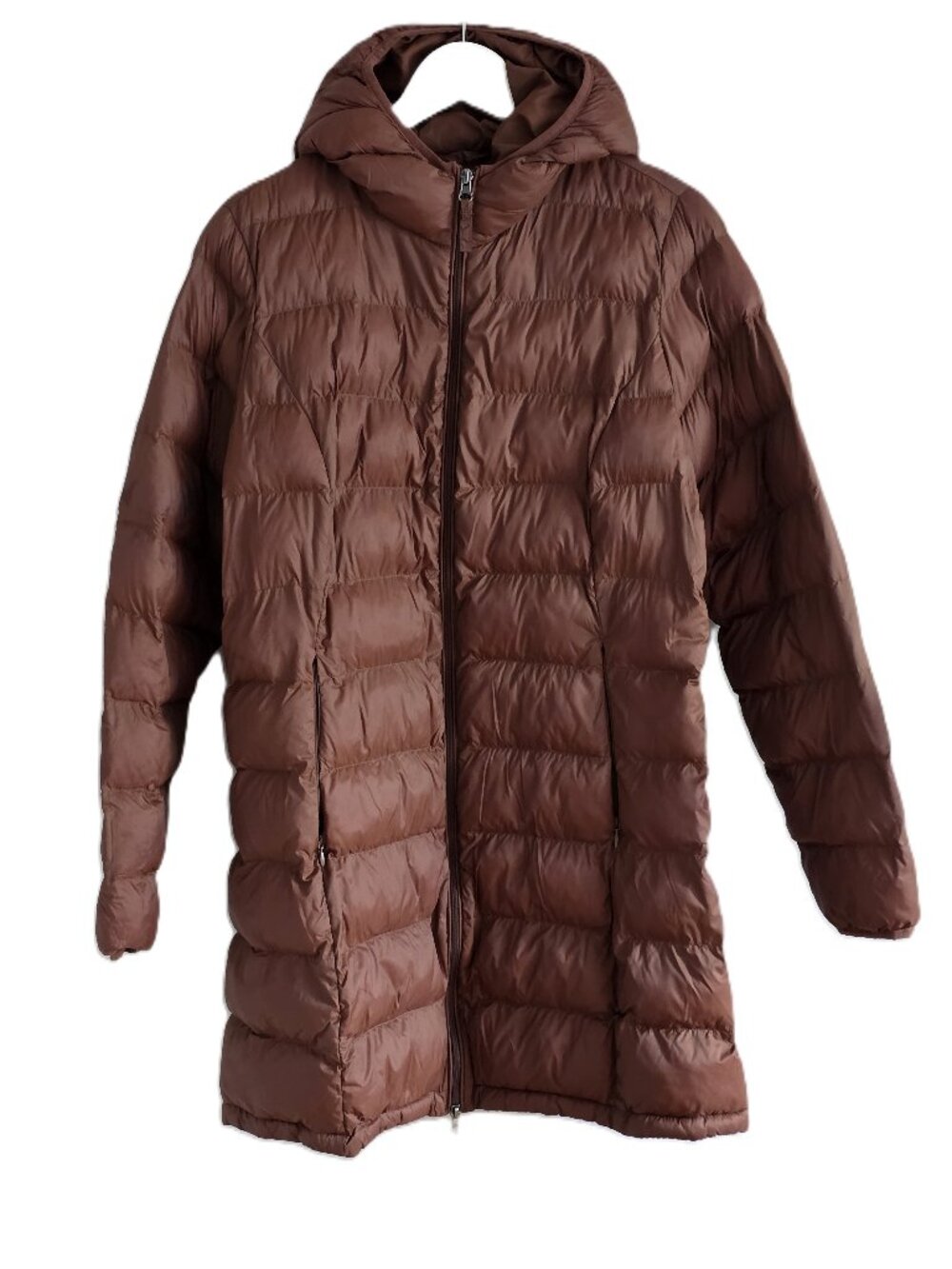 Packable copper brown puffer jacket